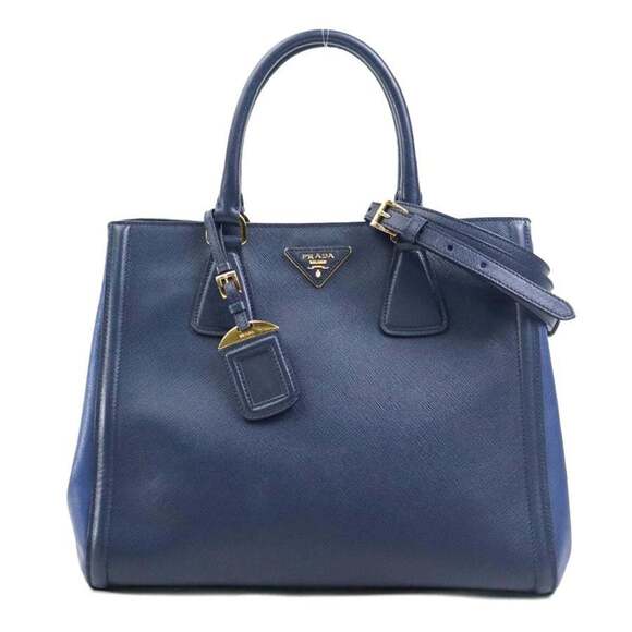 PRADA Blue Leather Shoulder Bag